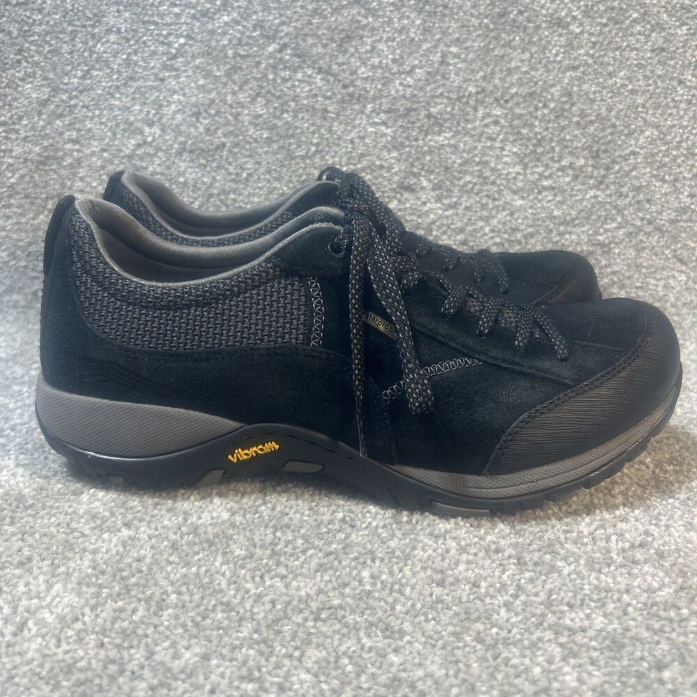 Dansko Paisley Waterproof Outdoor Sneaker Black Suede Sz 39 US 8.5-9